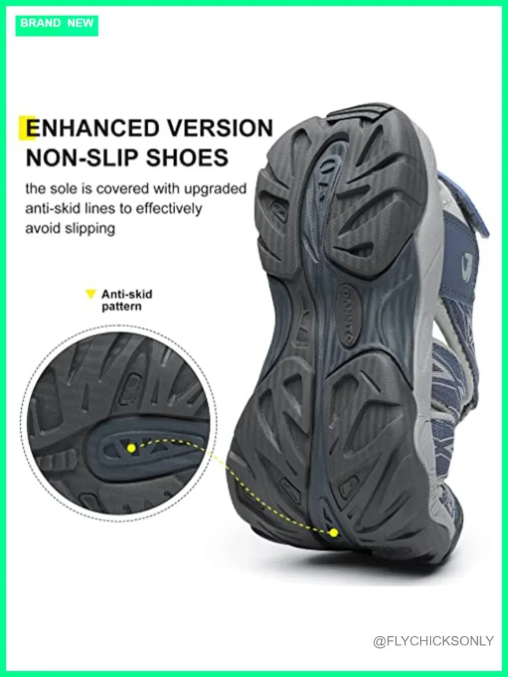 Athletic Water Hiking Sandals | Quick-Dry Mesh, Anti-Slip Rubber Sole, Closed